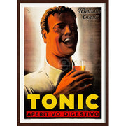 Tonic 1938 | Italy 422Mm X 295Mm 16.6 11.6 A3 / Dark Oak Print Art