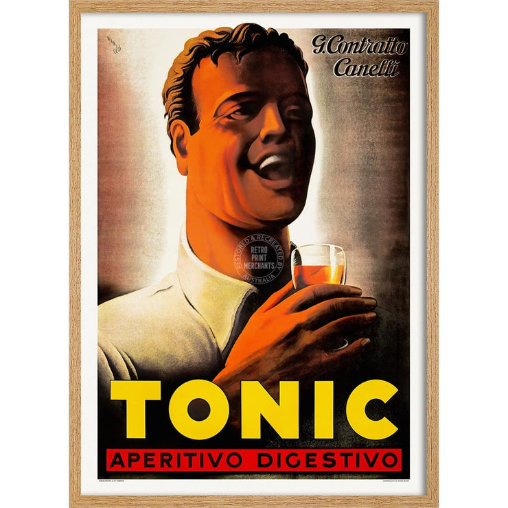 Tonic 1938 | Italy 422Mm X 295Mm 16.6 11.6 A3 / Natural Oak Print Art