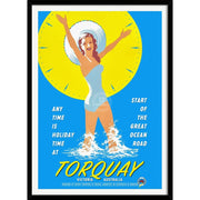 Torquay | Australia 422Mm X 295Mm 16.6 11.6 A3 / Black Print Art