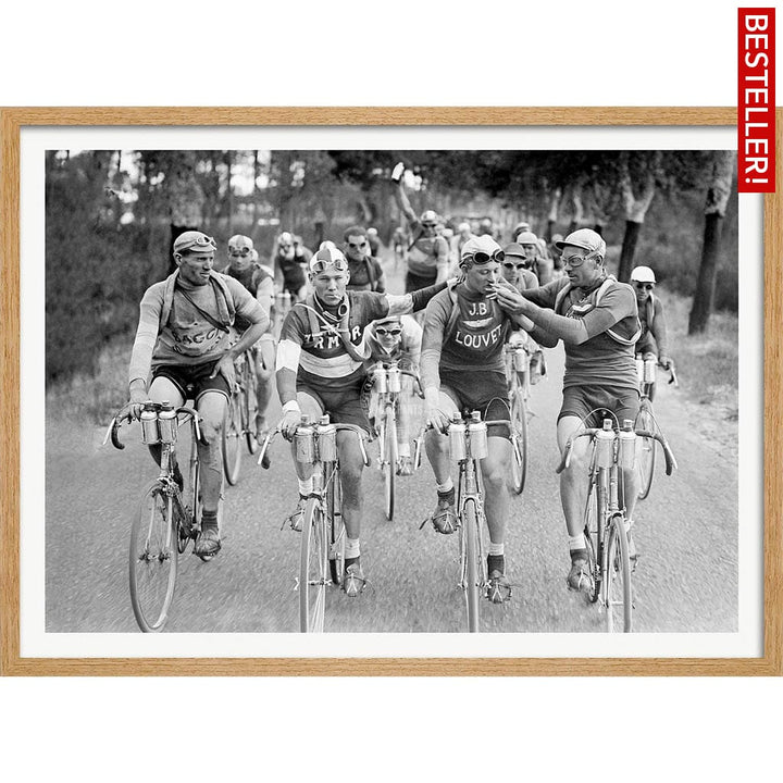 Tour De France 1927 | A3 297 X 420Mm 11.7 16.5 Inches / Framed Print - Natural Oak Timber Art