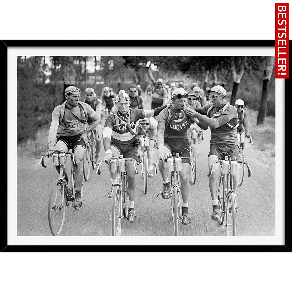 Tour De France 1927 | A3 297 X 420Mm 11.7 16.5 Inches / Framed Print - Black Timber Art