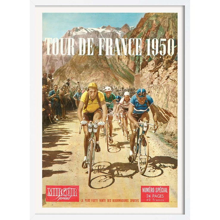 Tour De France 1950 | 422Mm X 295Mm 16.6 11.6 A3 / White Print Art