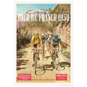 Tour De France 1950 | 422Mm X 295Mm 16.6 11.6 A3 / Unframed Print Art