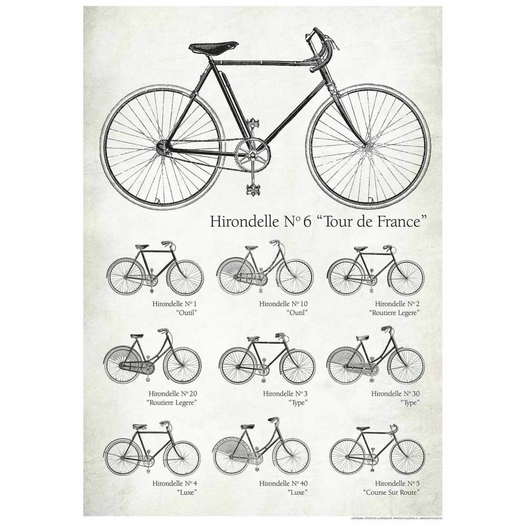 Tour De France Bikes | 422Mm X 295Mm 16.6 11.6 A3 / Unframed Print Art