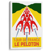 Tour De France Le Peloton | A4 210 X 297Mm 8.3 11.7 Inches / Stretched Canvas Print Art