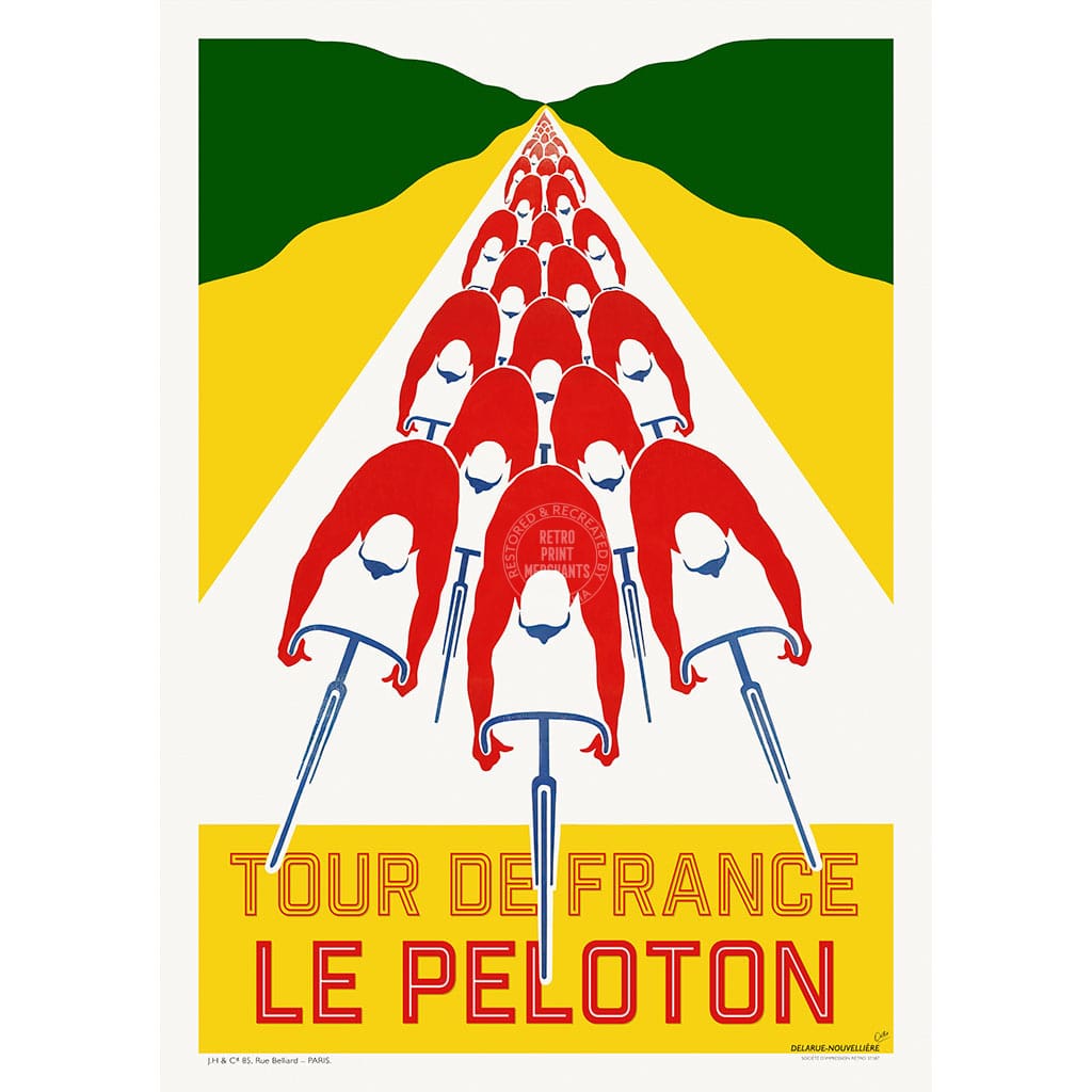 Tour De France Le Peloton | A4 210 X 297Mm 8.3 11.7 Inches / Unframed Print Art