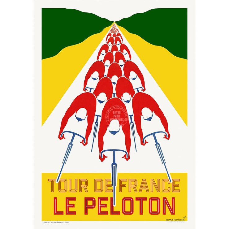 Tour De France Le Peloton | A4 210 X 297Mm 8.3 11.7 Inches / Unframed Print Art