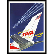 Twa Airlines | Usa 422Mm X 295Mm 16.6 11.6 A3 / Black Print Art