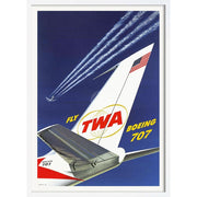Twa Airlines | Usa 422Mm X 295Mm 16.6 11.6 A3 / White Print Art
