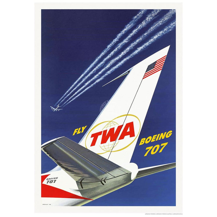 Twa Airlines | Usa 422Mm X 295Mm 16.6 11.6 A3 / Unframed Print Art
