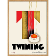 Twining Tea 1930 | France 422Mm X 295Mm 16.6 11.6 A3 / Natural Oak Print Art