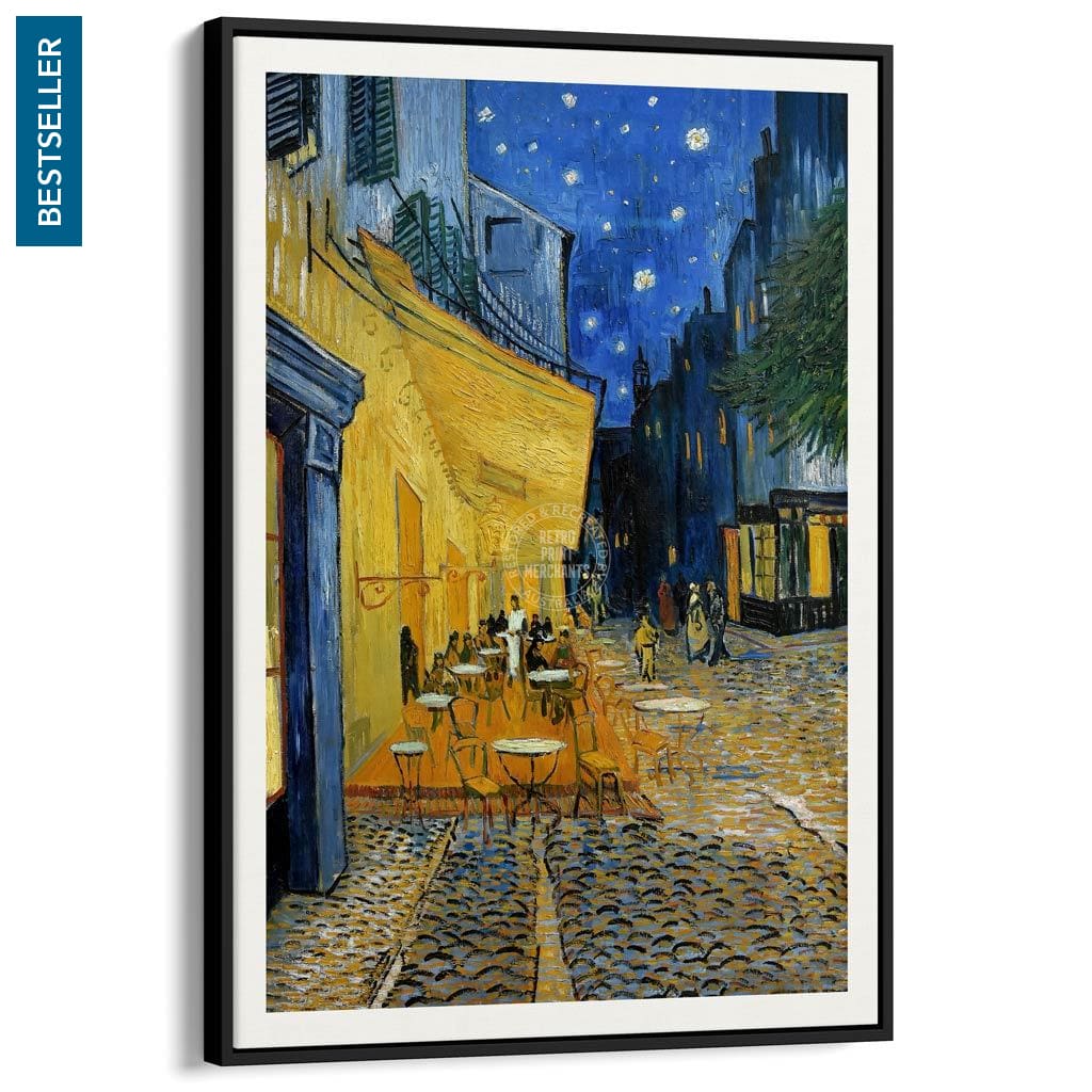 Van Gogh Cafe Terrace At Night | France A3 297 X 420Mm 11.7 16.5 Inches / Canvas Floating Frame -