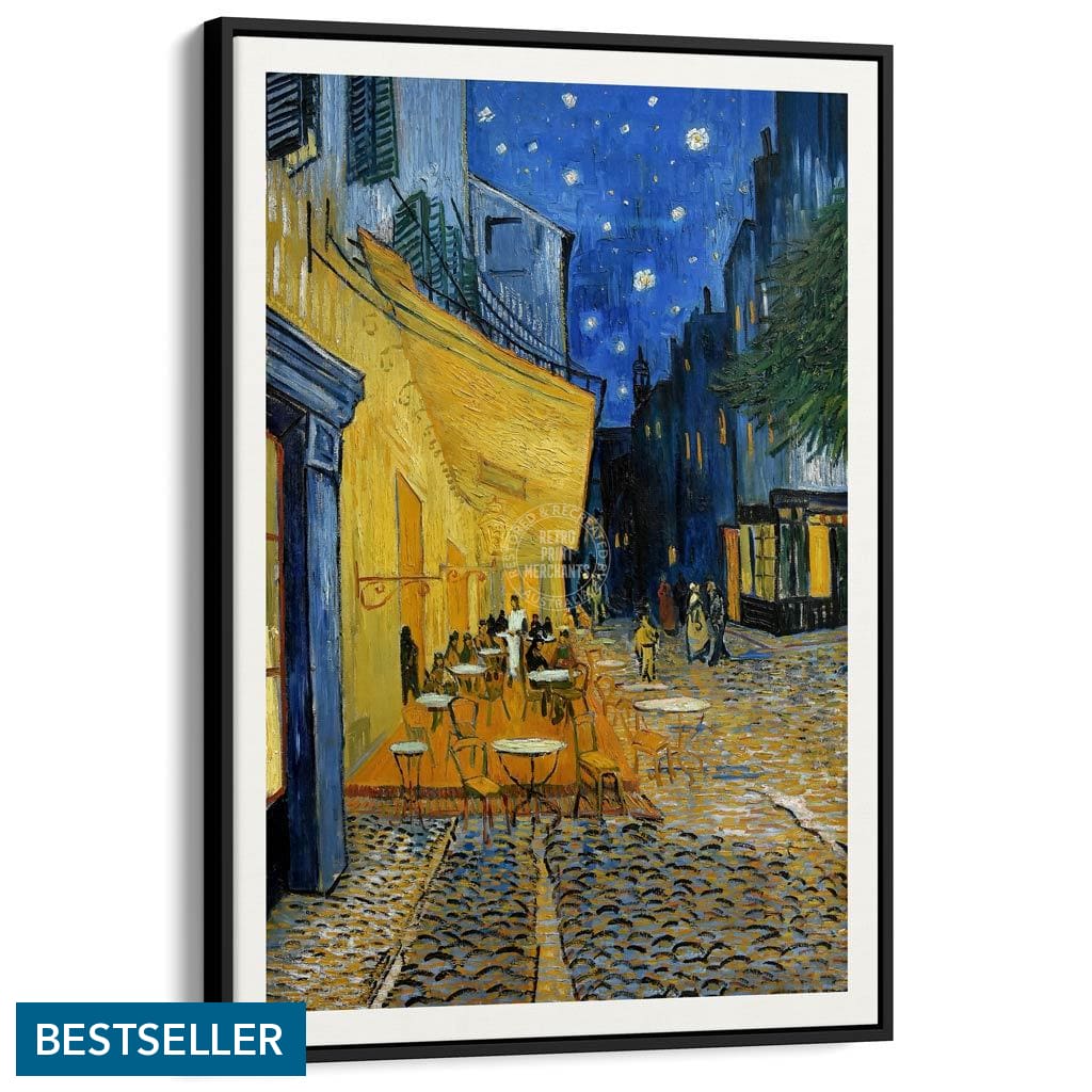 Van Gogh Cafe Terrace At Night | France A3 297 X 420Mm 11.7 16.5 Inches / Canvas Floating Frame -