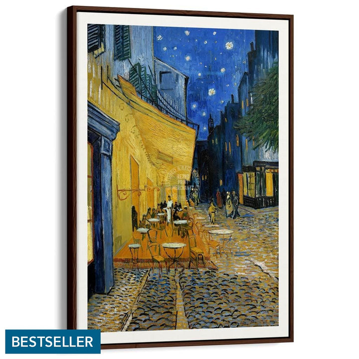 Van Gogh Cafe Terrace At Night | France A3 297 X 420Mm 11.7 16.5 Inches / Canvas Floating Frame -