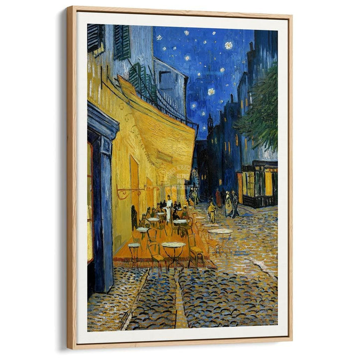 Van Gogh Cafe Terrace At Night | France A3 297 X 420Mm 11.7 16.5 Inches / Canvas Floating Frame -