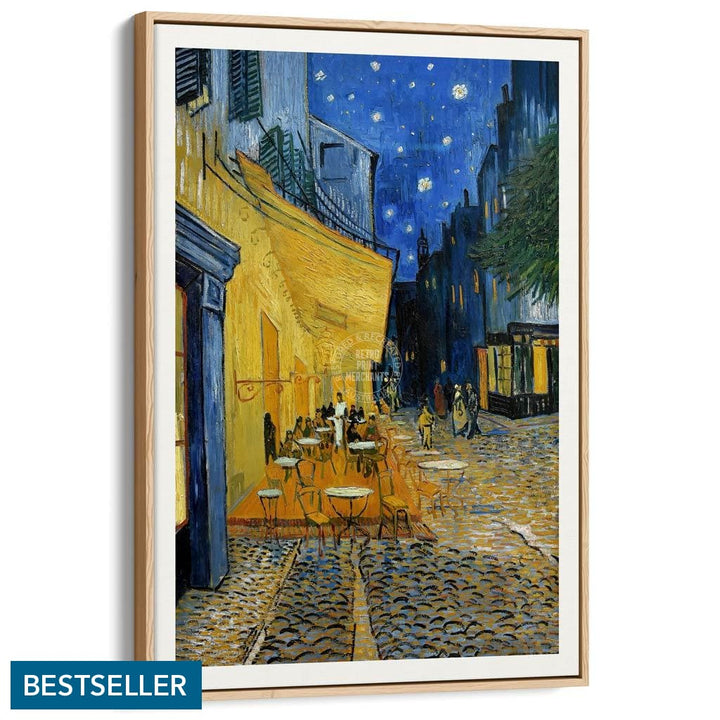 Van Gogh Cafe Terrace At Night | France A3 297 X 420Mm 11.7 16.5 Inches / Canvas Floating Frame -
