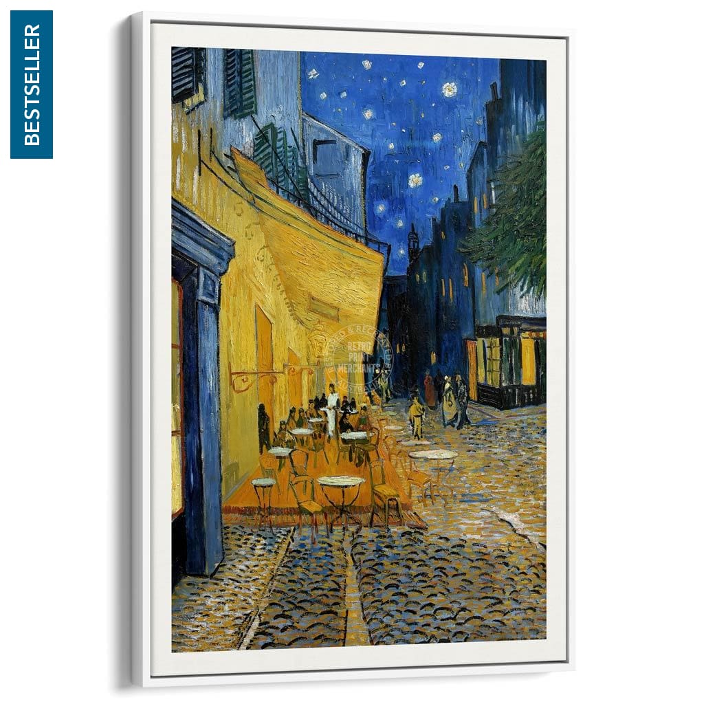 Van Gogh Cafe Terrace At Night | France A3 297 X 420Mm 11.7 16.5 Inches / Canvas Floating Frame -