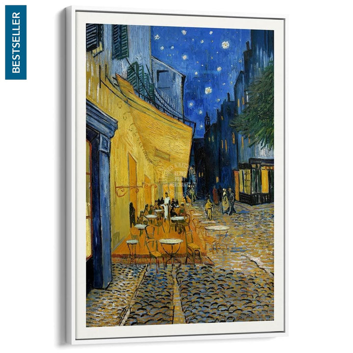 Van Gogh Cafe Terrace At Night | France A3 297 X 420Mm 11.7 16.5 Inches / Canvas Floating Frame -