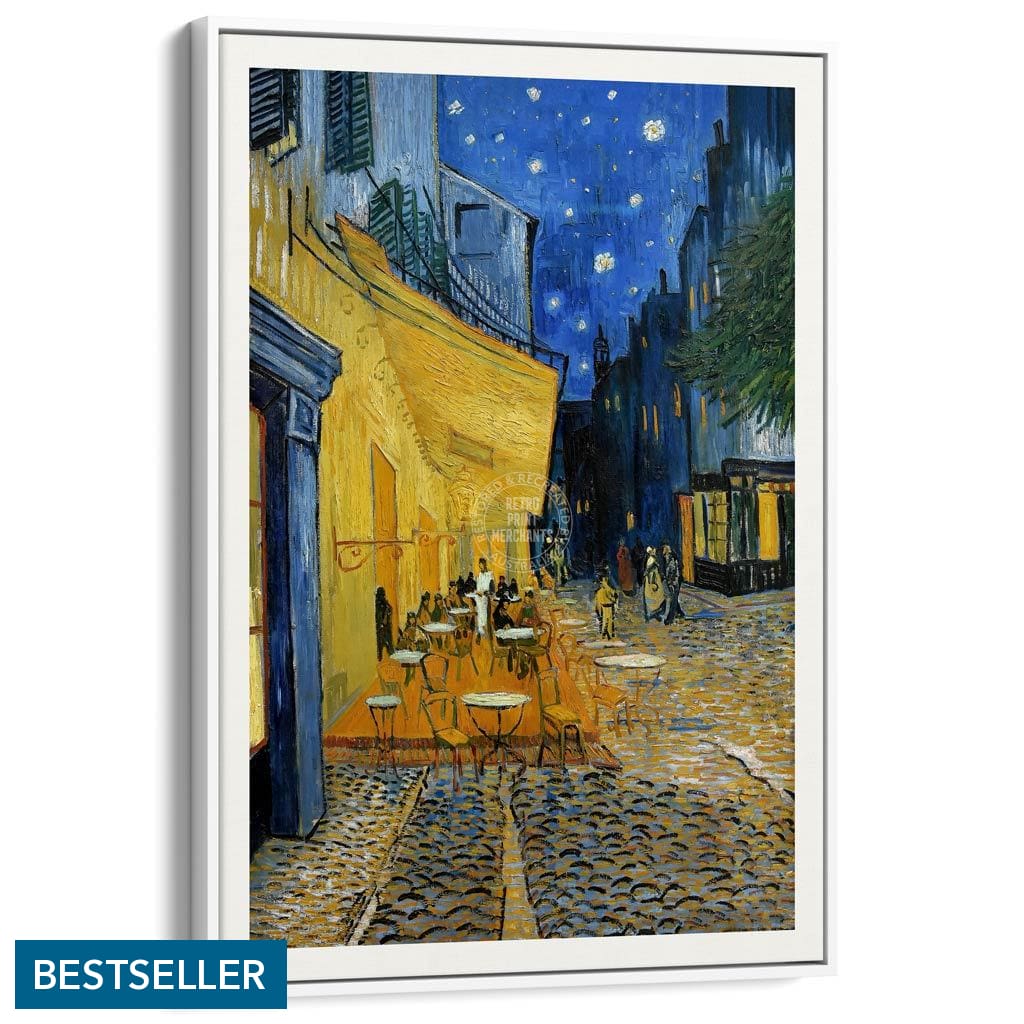Van Gogh Cafe Terrace At Night | France A3 297 X 420Mm 11.7 16.5 Inches / Canvas Floating Frame -