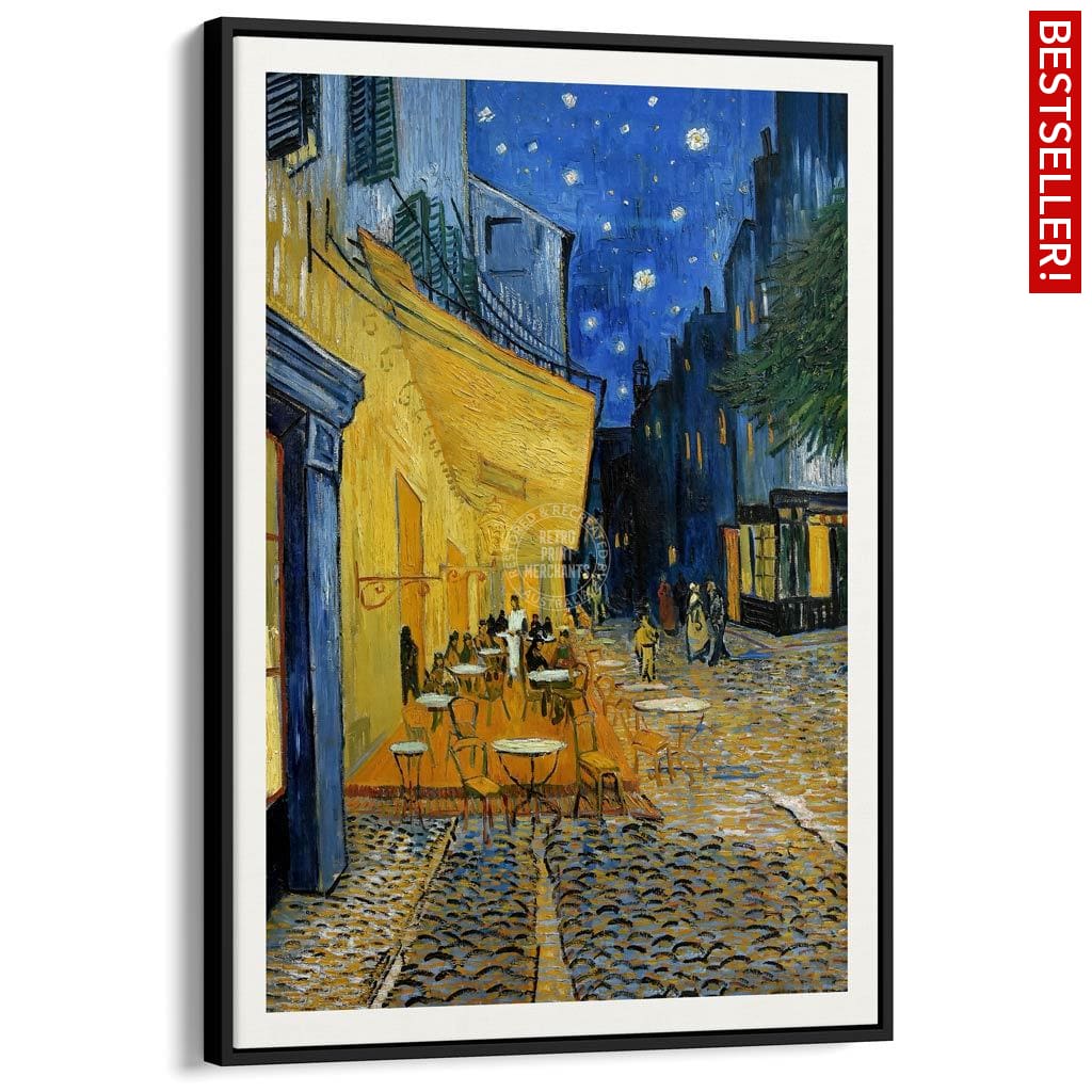 Van Gogh Cafe Terrace At Night | France A3 297 X 420Mm 11.7 16.5 Inches / Canvas Floating Frame -