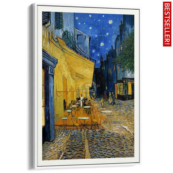 Van Gogh Cafe Terrace At Night | France A3 297 X 420Mm 11.7 16.5 Inches / Canvas Floating Frame -