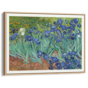 Van Gogh Irises | France A3 297 X 420Mm 11.7 16.5 Inches / Canvas Floating Frame - Natural Oak