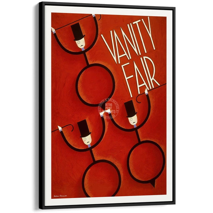 Vanity Fair | United States A4 210 X 297Mm 8.3 11.7 Inches / Canvas Floating Frame: Black Timber