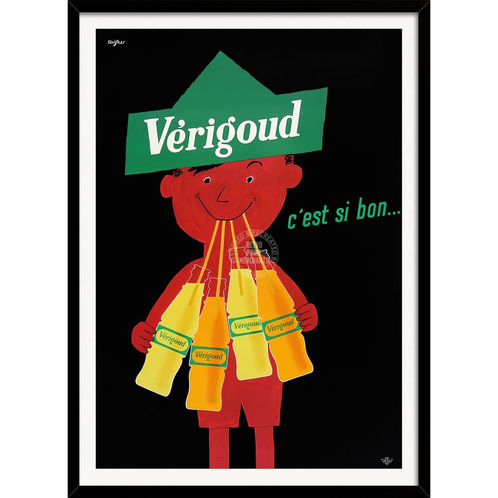 Verigoud | France A3 297 X 420Mm 11.7 16.5 Inches / Framed Print - Black Timber Art