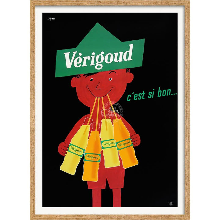 Verigoud | France A3 297 X 420Mm 11.7 16.5 Inches / Framed Print - Natural Oak Timber Art