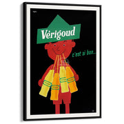 Verigoud | France A3 297 X 420Mm 11.7 16.5 Inches / Canvas Floating Frame - Black Timber Print Art