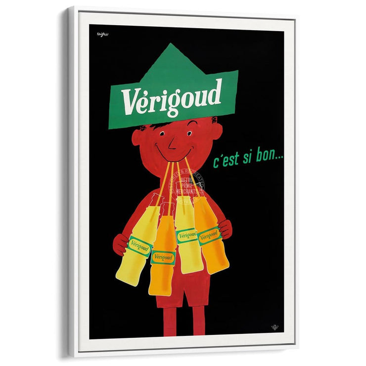 Verigoud | France A3 297 X 420Mm 11.7 16.5 Inches / Canvas Floating Frame - White Timber Print Art