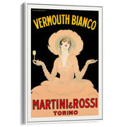 Vermouth Bianco | Italy A3 297 X 420Mm 11.7 16.5 Inches / Canvas Floating Frame - White Timber Print
