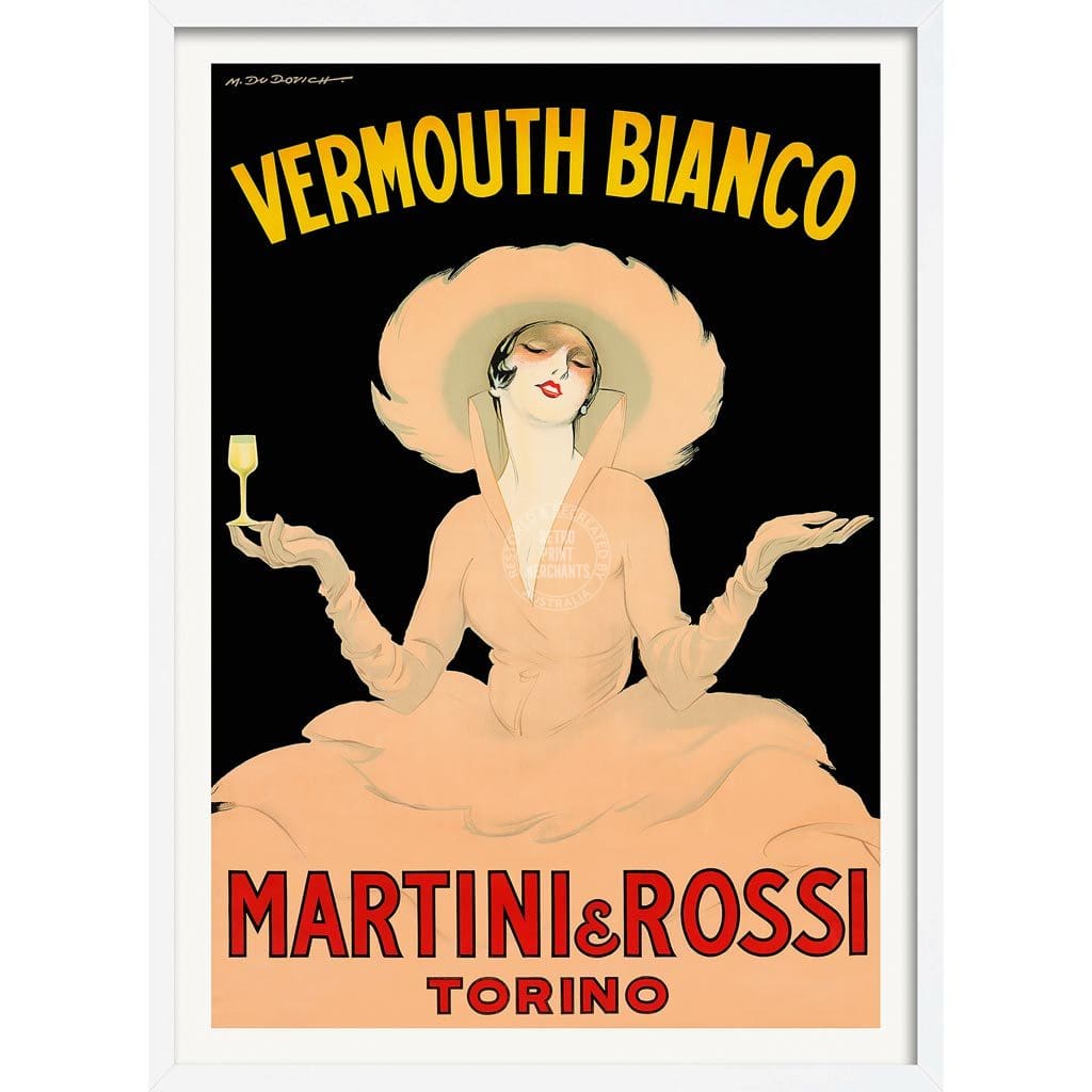Vermouth Bianco | Italy A3 297 X 420Mm 11.7 16.5 Inches / Framed Print - White Timber Art