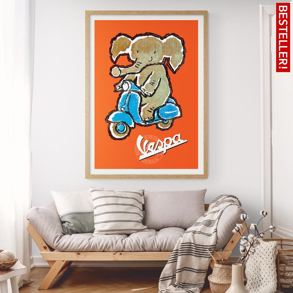 Vespa Elephant | Italy Print Art