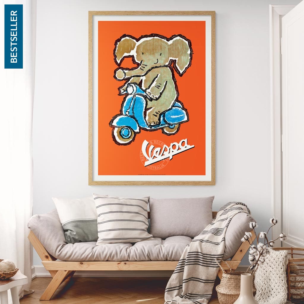 Vespa Elephant | Italy Print Art