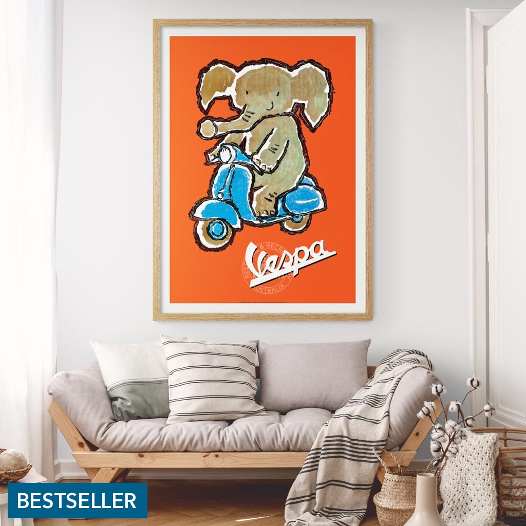 Vespa Elephant | Italy Print Art