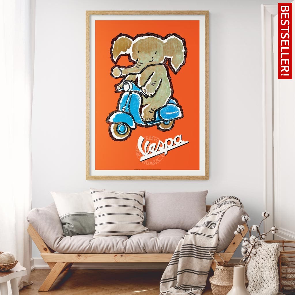 Vespa Elephant | Italy Print Art