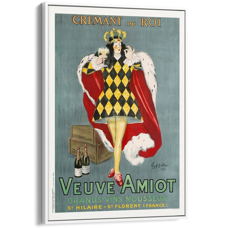 Veuve Amiot 1922 | France A4 210 X 297Mm 8.3 11.7 Inches / Canvas Floating Frame: White Timber Print