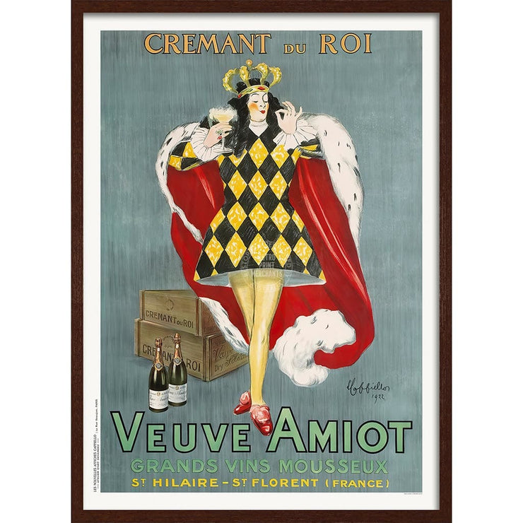 Veuve Amiot 1922 | France A4 210 X 297Mm 8.3 11.7 Inches / Framed Print: Chocolate Oak Timber Print
