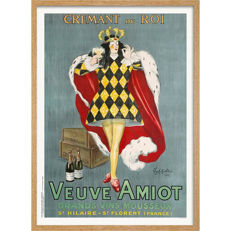 Veuve Amiot 1922 | France A4 210 X 297Mm 8.3 11.7 Inches / Framed Print: Natural Oak Timber Print