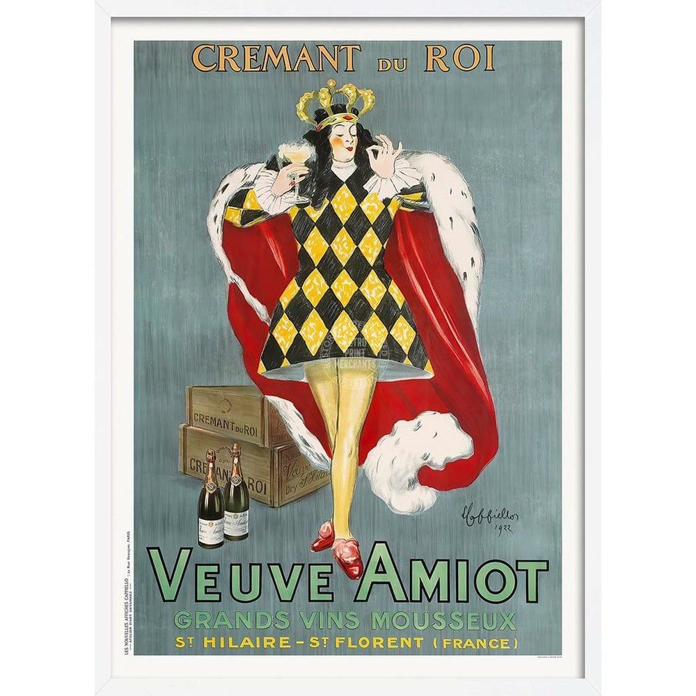 Veuve Amiot 1922 | France A4 210 X 297Mm 8.3 11.7 Inches / Framed Print: White Timber Print Art