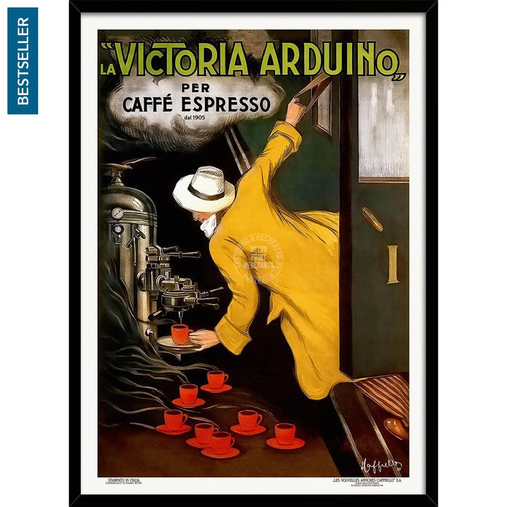 Victoria Arduino Espresso Coffee | Italy A3 297 X 420Mm 11.7 16.5 Inches / Framed Print - Black