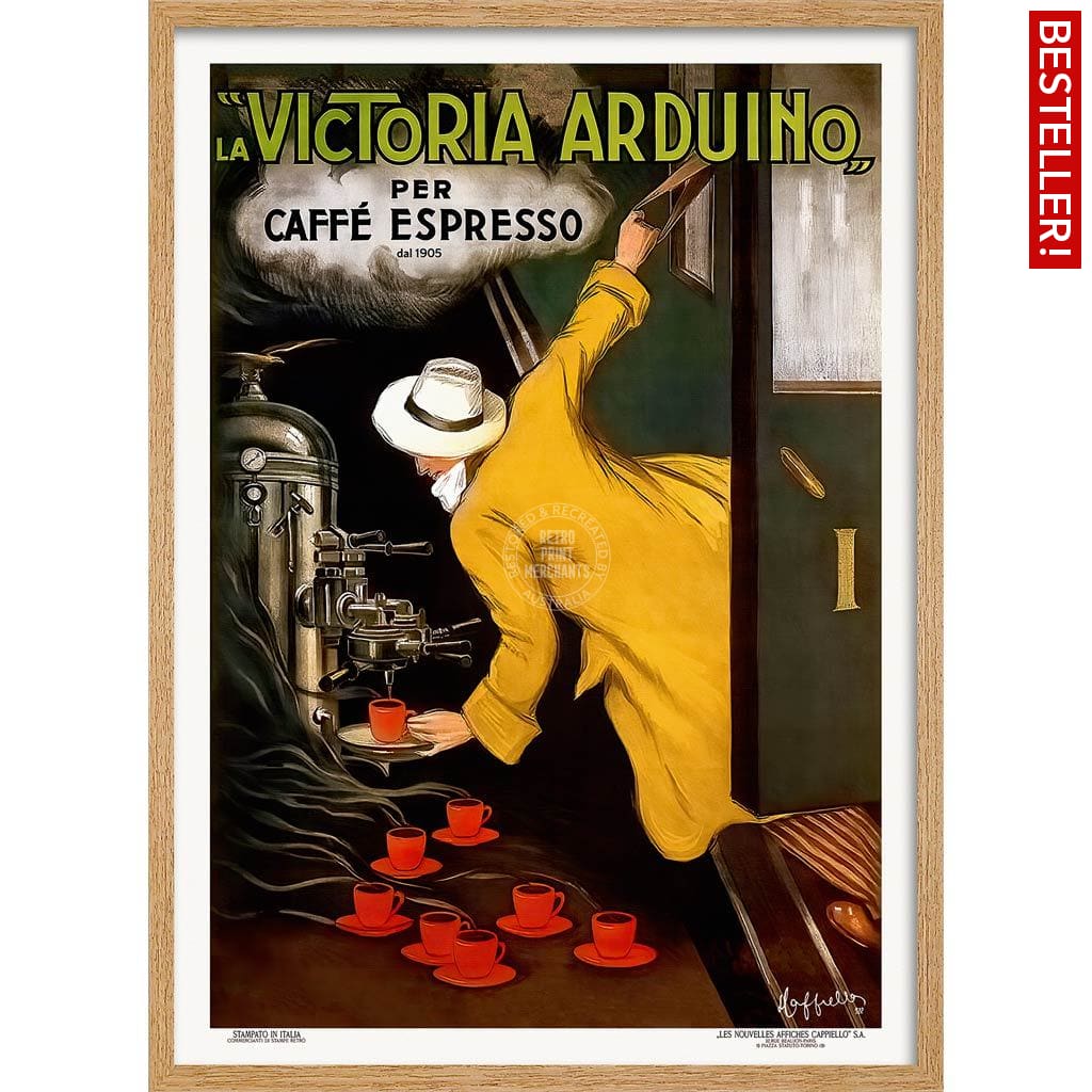 Victoria Arduino Espresso Coffee | Italy A3 297 X 420Mm 11.7 16.5 Inches / Framed Print - Natural