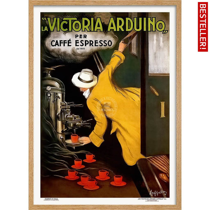 Victoria Arduino Espresso Coffee | Italy A3 297 X 420Mm 11.7 16.5 Inches / Framed Print - Natural