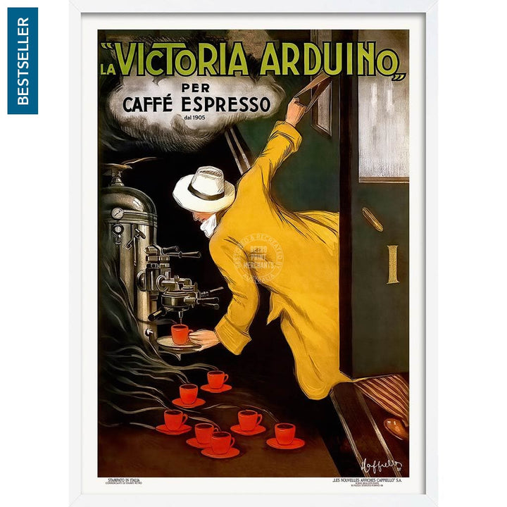 Victoria Arduino Espresso Coffee | Italy A3 297 X 420Mm 11.7 16.5 Inches / Framed Print - White