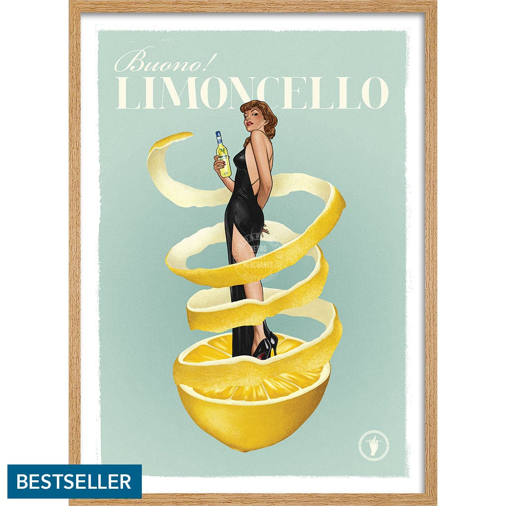 VINO LIMONCELLO & MARTINI FRAMED SET Print Art
