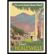 Visit Healesville | Australia 422Mm X 295Mm 16.6 11.6 A3 / Black Print Art