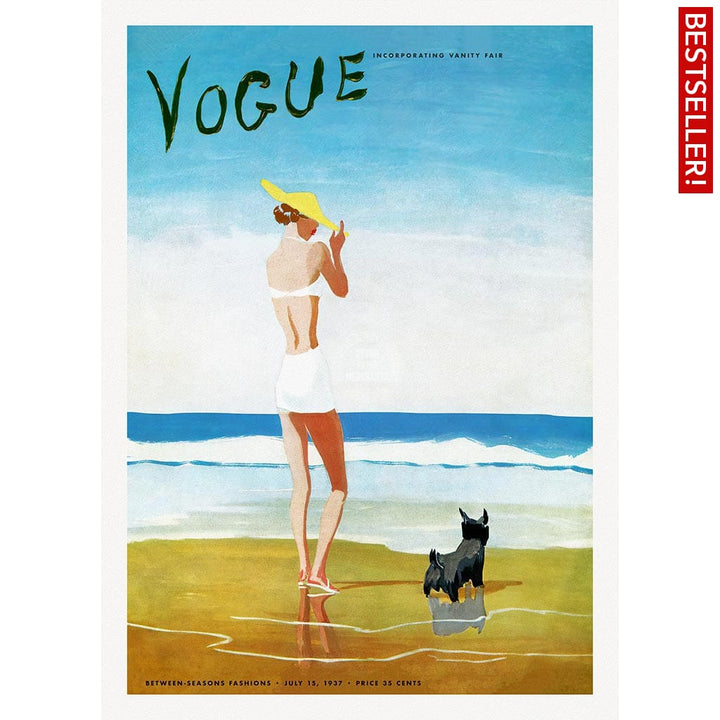 Vogue Beach Walk 1937 | Usa A3 297 X 420Mm 11.7 16.5 Inches / Unframed Print Art