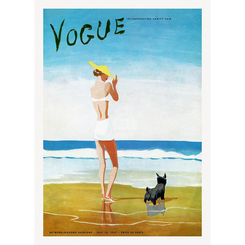 Vogue Beach Walk 1937 | Usa A3 297 X 420Mm 11.7 16.5 Inches / Unframed Print Art