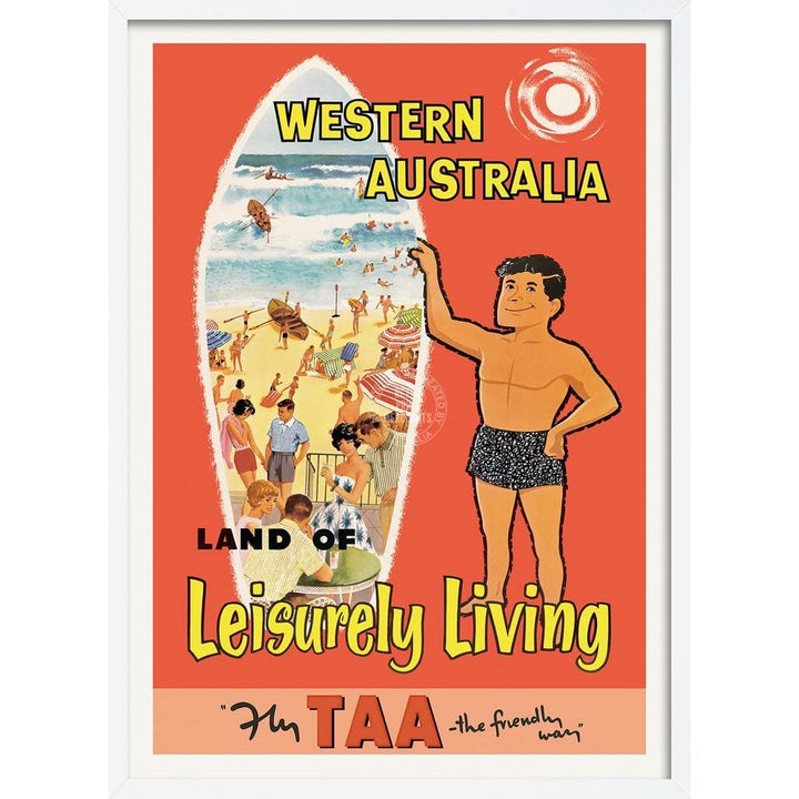 Western Australia | 422Mm X 295Mm 16.6 11.6 A3 / White Print Art